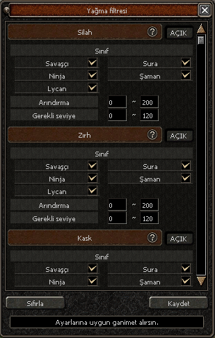 Ayarlanabilir Loot Sistemi