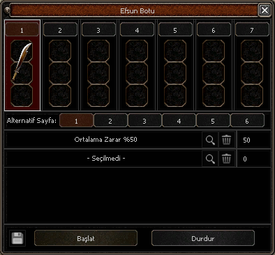 Server Taraflı Efsun Botu